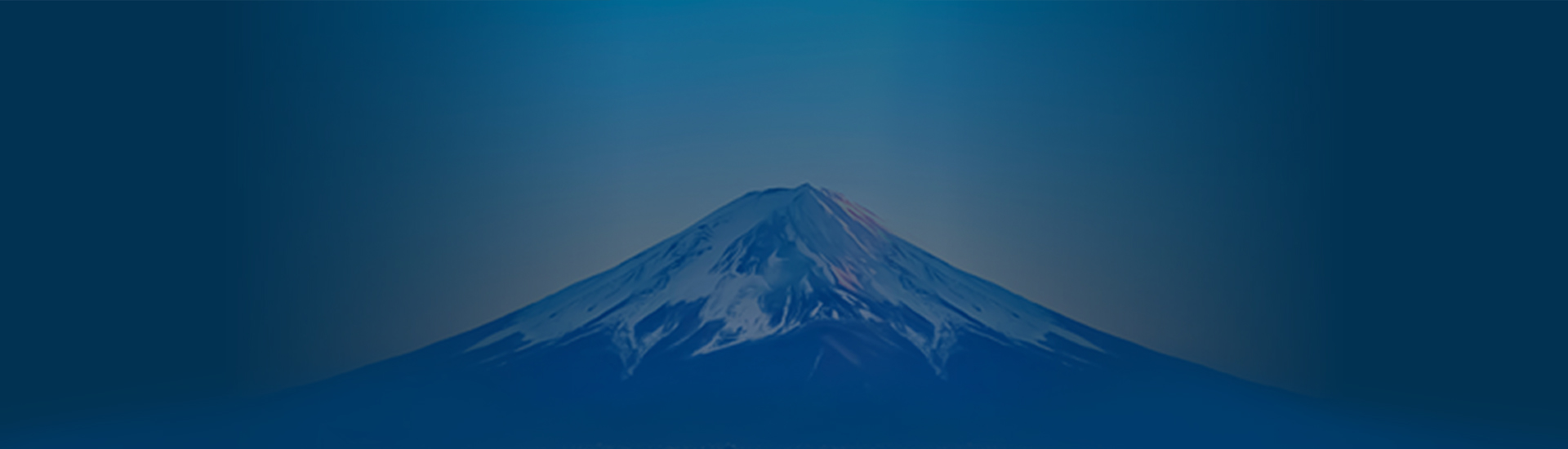 Monte Fuji em fundo azul
