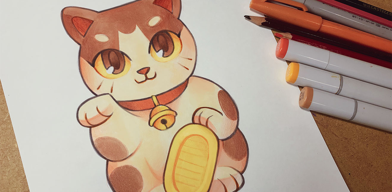 COMO DESENHAR UM GATO KAWAII 