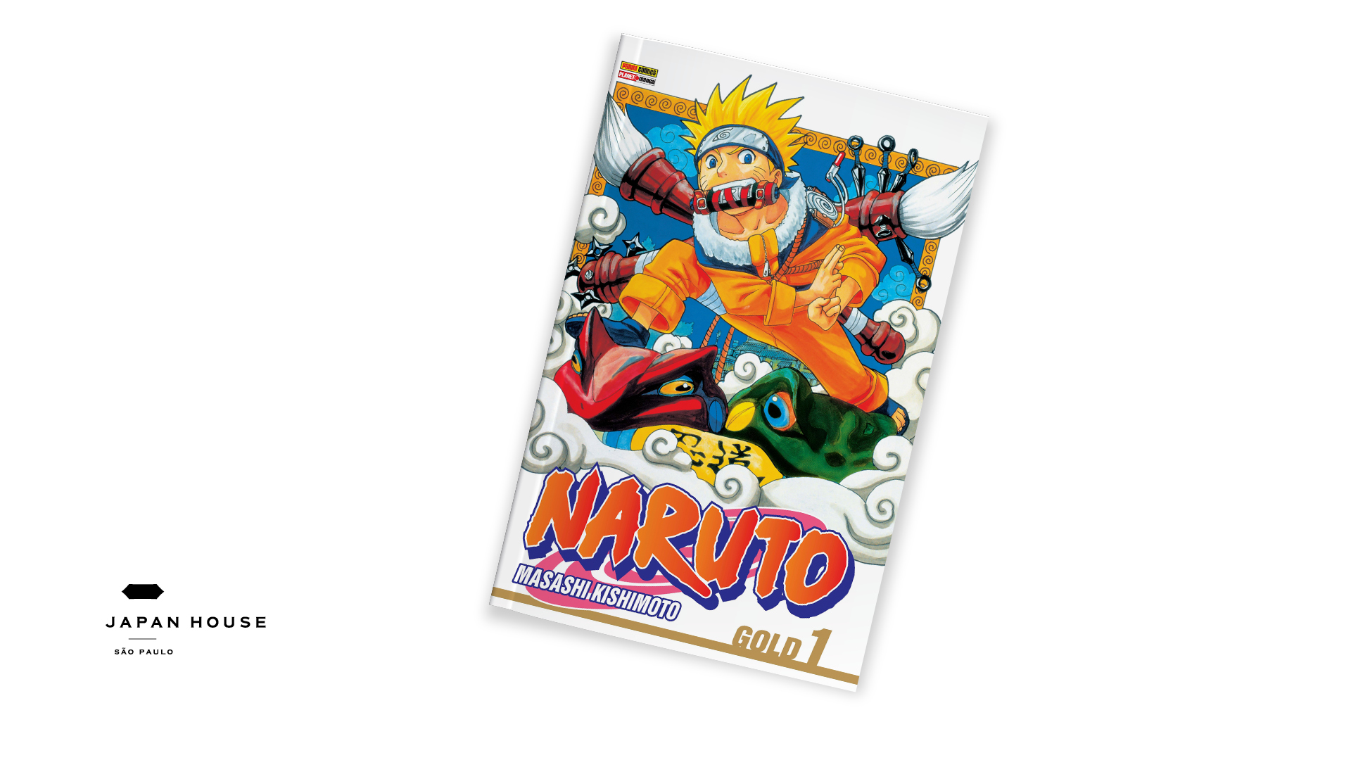 Capa do mangá 'Naruto', de Masashi Kishimoto, em fundo branco.