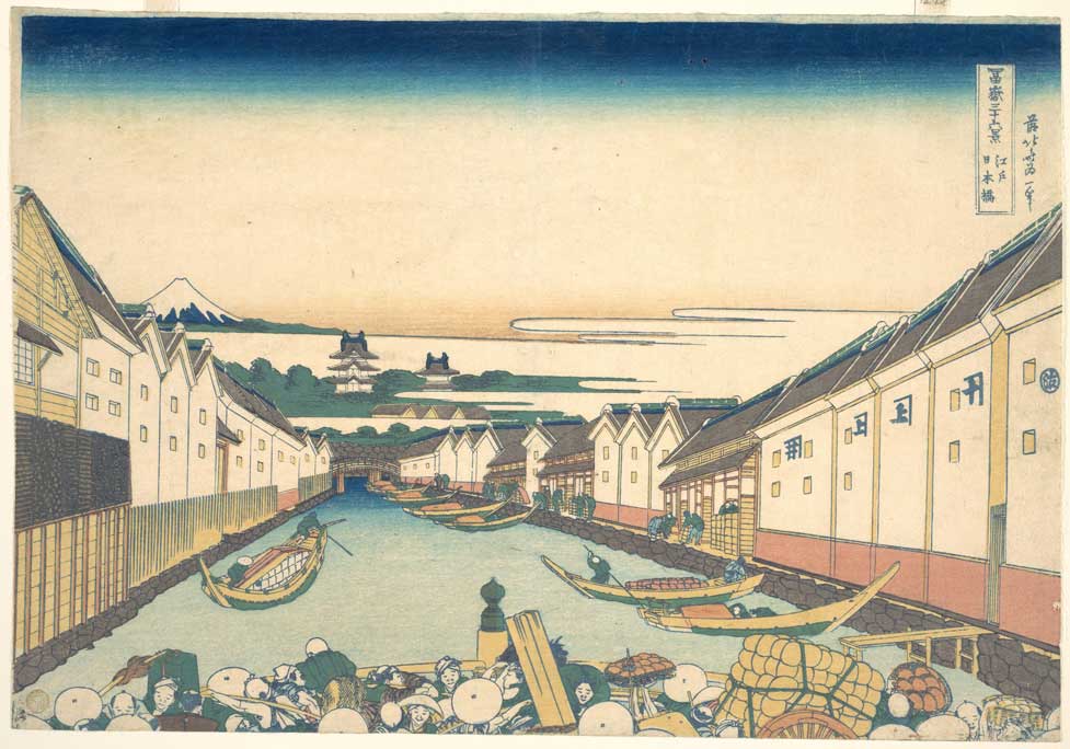 Ukiyo-e Nihonbashi, da série Fugaku Sanjurokkei
