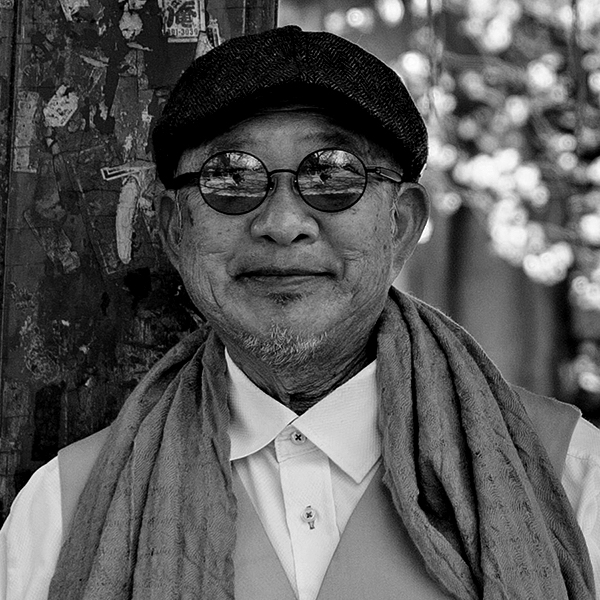 Retrato preto e branco de Jo Takahashi