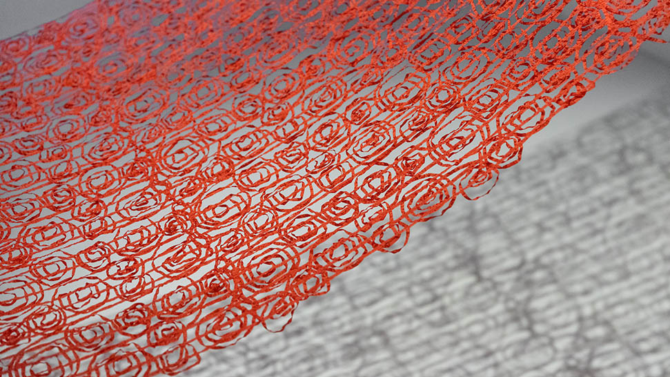 O ‘Paper Roll’ (Rolo de Papel) foi exibido na Japan House Londres no verão de 2021