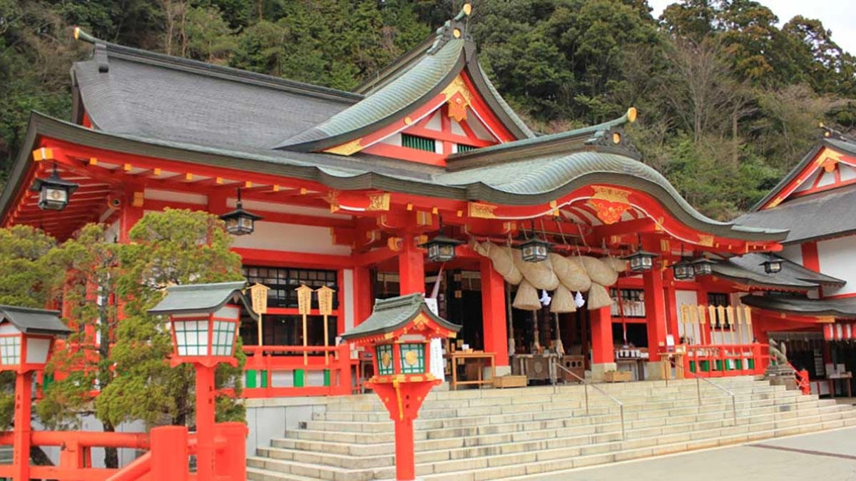 Imagem do santuário Taikodani Inari em Shimane